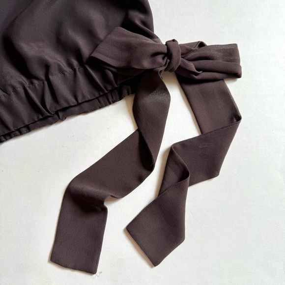 MICHAEL MICHAEL KORS XL Crepe Blouson Top Elastic Hem Side Tie Pullover Style - Picture 4 of 15